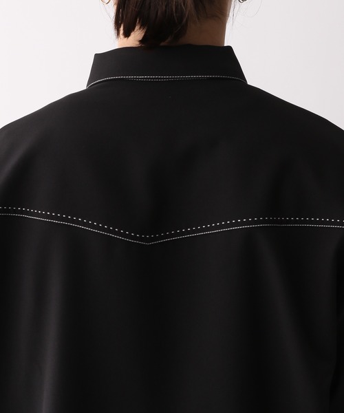 RAGEBLUE（レイジブルー）の「配色ステッチ/オーバーサイズシャツ（シャツ/ブラウス・メンズ・ブラック/グレー/ホワイト・MEDIUM/LARGE）」の20枚目の写真