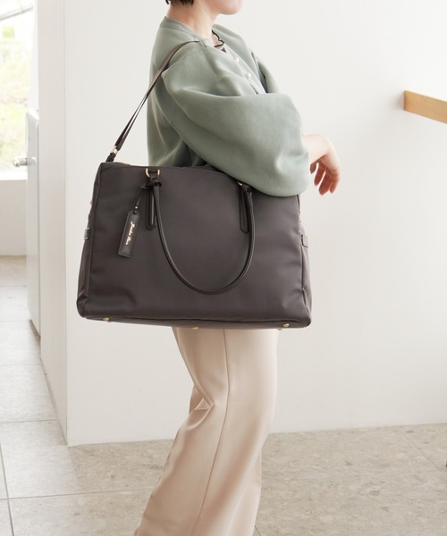 Jewelna Rose（ジュエルナローズ）の「Jewelna Rose グレタ ナイロンボストンバッグ 16182（ボストンバッグ・レディース・ライトグレー/ブラウン/ブラック/グレー・FREE）」の19枚目の写真