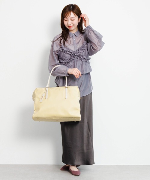 Jewelna Rose(ジュエルナローズ)の「Jewelna Rose グレタ ナイロンボストンバッグ 16182(ボストンバッグ・レディース・ライトグレー/ブラウン/ブラック/グレー・FREE)」の10枚目の写真