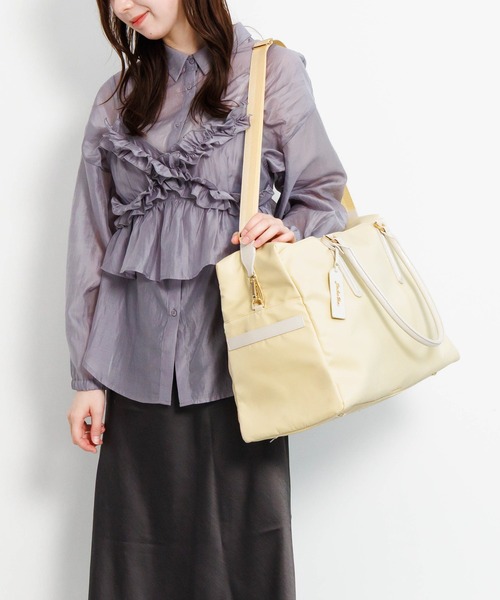 Jewelna Rose(ジュエルナローズ)の「Jewelna Rose グレタ ナイロンボストンバッグ 16182(ボストンバッグ・レディース・ライトグレー/ブラウン/ブラック/グレー・FREE)」の7枚目の写真