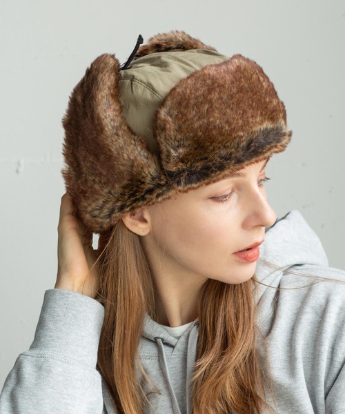 14+（イチヨンプラス）の「フライトキャップ 撥水（ハット・レディース・ブラック/グレー/ベージュ・MEDIUM/X-LARGE）」の3枚目の写真