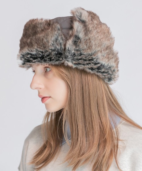 14+（イチヨンプラス）の「フライトキャップ 撥水（ハット・レディース・ブラック/グレー/ベージュ・MEDIUM/X-LARGE）」の2枚目の写真