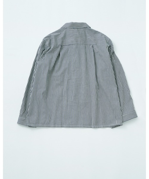 benine9(ビーナイン)の「benine 9 6oz Hickory Striped Denim Work Jacket(ブルゾン・メンズ・ホワイト・LARGE/MEDIUM/SMALL)」の2枚目の写真