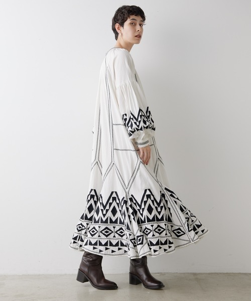 Whim Gazette エンブロイダリー ワンピース Whim Gazette（ウィムガゼット）の「エンブロイダリーワンピース