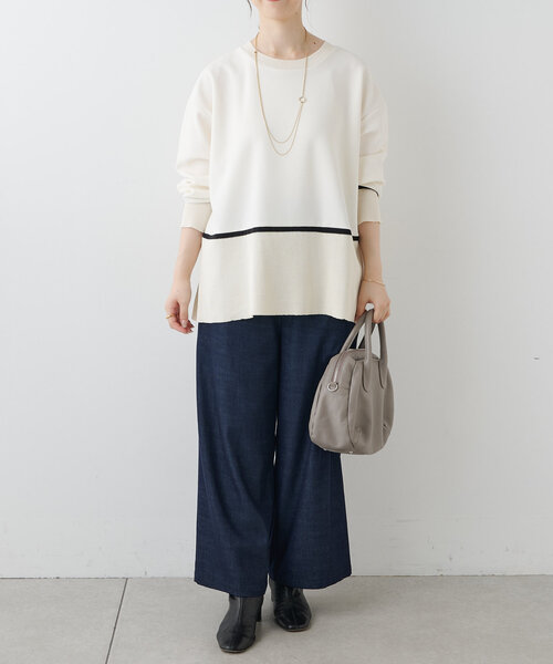 BEARDSLEY（ビアズリー）の「ラインニット（ニット/セーター・レディース・ホワイト・FREE）」の11枚目の写真