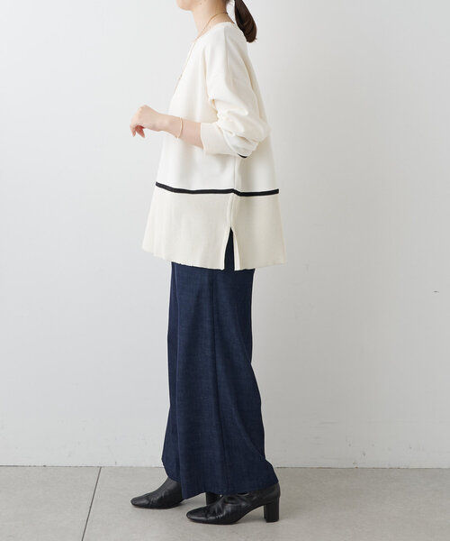 BEARDSLEY（ビアズリー）の「ラインニット（ニット/セーター・レディース・ホワイト・FREE）」の12枚目の写真