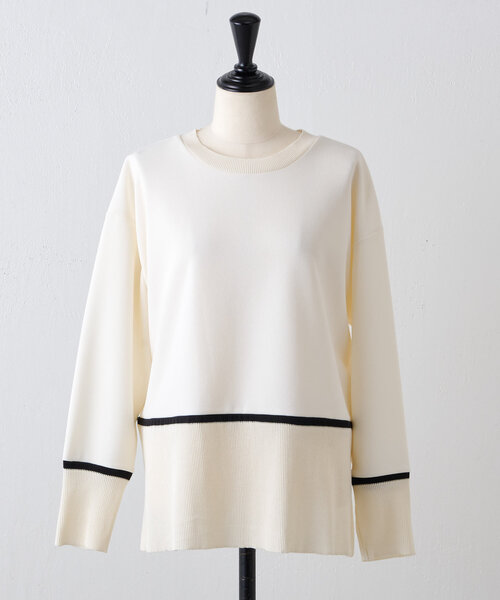 BEARDSLEY（ビアズリー）の「ラインニット（ニット/セーター・レディース・ホワイト・FREE）」の14枚目の写真