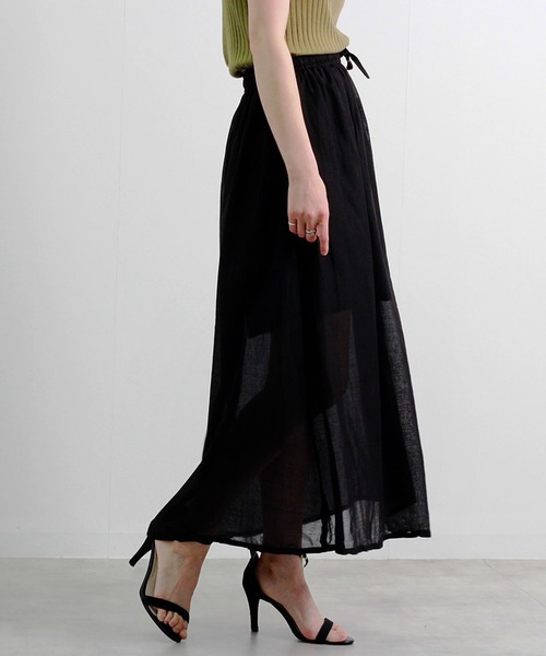 Fizz(フィズ)の「【Fizz/フィズ】 コットンガーゼスカート(スカート・レディース・グリーン/ブラック/カーキ/ネイビー/ベージュ/ピンク・M)」の19枚目の写真