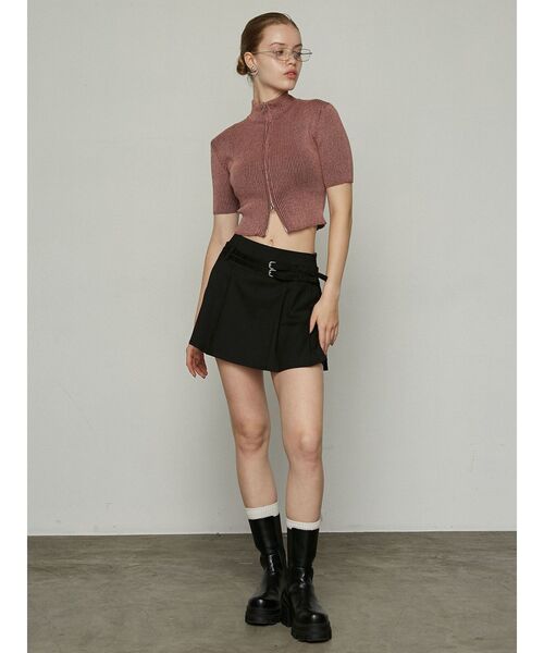 EMODA(エモダ)の「プレーティングハーフリブニット(ニット/セーター・レディース・ホワイト/ピンク/ブラック/グレー/ブルー・FREE)」の18枚目の写真