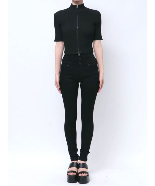 EMODA(エモダ)の「プレーティングハーフリブニット(ニット/セーター・レディース・ホワイト/ピンク/ブラック/グレー/ブルー・FREE)」の6枚目の写真