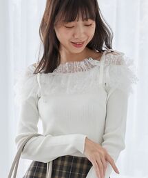 MAJESTIC LEGON | 2wayミルフィーユフリルニット(ニット/セーター)