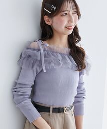 2wayミルフィーユフリルニット