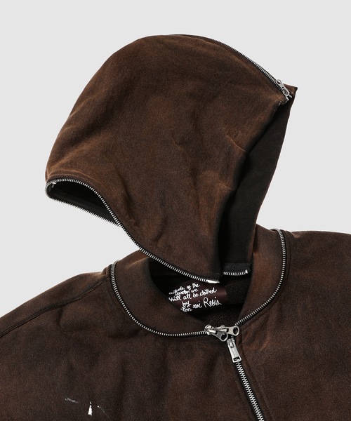 RRR123 ローズ フーディー Buy RIVINGTON roi Rebis Rose Zip Hoodie 'Welder Brown