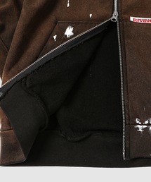 RRR-123（リヴィントンロイレビス）の「ROSE ZIP HOODIE WELDER BROWN