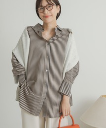 URBAN RESEARCH DOORS | ストライプオーバーシャツ(シャツ/ブラウス)