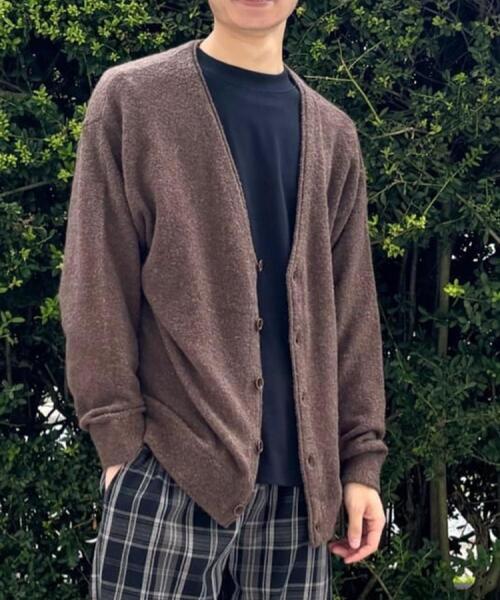 BACK NUMBER(バックナンバー)の「BACK NUMBER(バックナンバー)ブークレパイル長袖カーディガン(カーディガン/ボレロ・メンズ・ブラウン/ブラック・S/M/L/XL)」の16枚目の写真