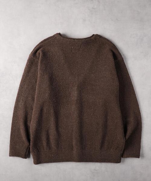 BACK NUMBER(バックナンバー)の「BACK NUMBER(バックナンバー)ブークレパイル長袖カーディガン(カーディガン/ボレロ・メンズ・ブラウン/ブラック・S/M/L/XL)」の9枚目の写真