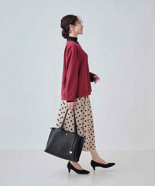 SHOO・LA・RUE（シューラルー）の「◆【軽量/A4/通勤】ふわっと軽いトートバッグ（トートバッグ・レディース・ブラック/グレー/ベージュ系4・00）」の19枚目の写真