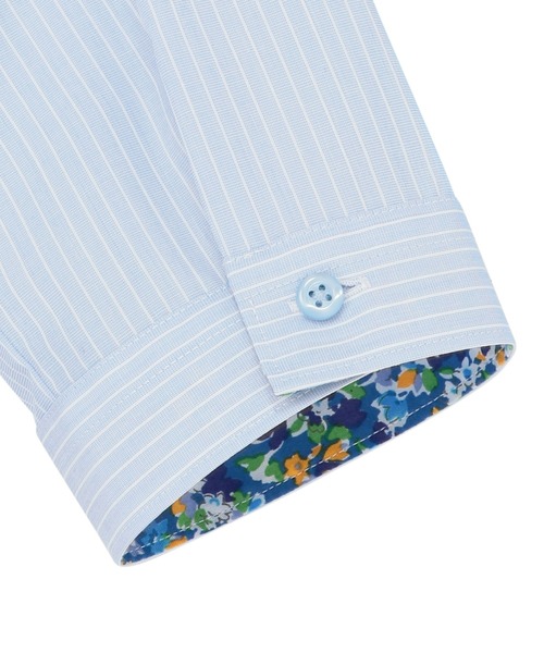 TOKYO SHIRTS（トウキョウシャツ）の「形態安定ノーアイロン レギュラー 7分袖ビジネスワイシャツ（ビジネスシャツ・レディース・サックスブルー・L/LL/XL/S/M）」の4枚目の写真