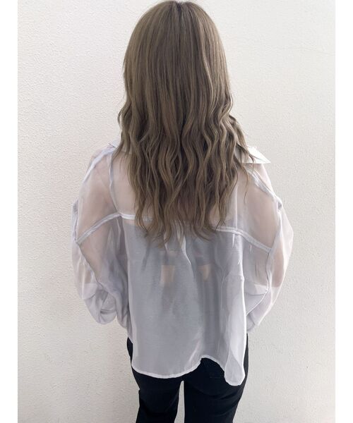 GYDA（ジェイダ）の「シアーラインストーンショートシャツ（シャツ/ブラウス・レディース・オフホワイト/グレー/ブラック・FREE）」の14枚目の写真