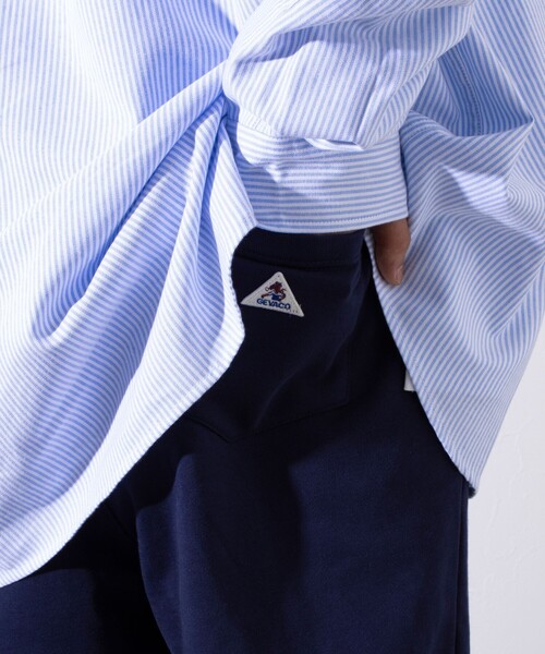 GEVACO(ゲバコ)の「【GEVACO/ゲバコ】リラックス 裏毛 ワイドスウェットパンツ ワンポイントロゴ(スウェットパンツ・メンズ・グレー/オートミール/ネイビー・M/L)」の14枚目の写真