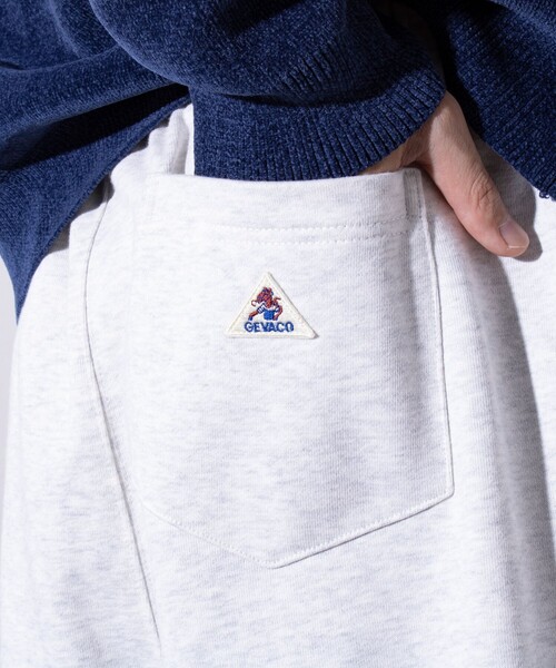 GEVACO(ゲバコ)の「【GEVACO/ゲバコ】リラックス 裏毛 ワイドスウェットパンツ ワンポイントロゴ(スウェットパンツ・メンズ・グレー/オートミール/ネイビー・M/L)」の15枚目の写真