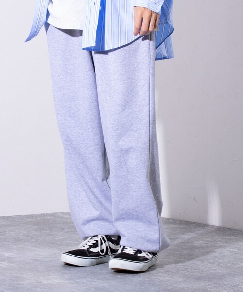GEVACO(ゲバコ)の「【GEVACO/ゲバコ】リラックス 裏毛 ワイドスウェットパンツ ワンポイントロゴ(スウェットパンツ・メンズ・グレー/オートミール/ネイビー・M/L)」の17枚目の写真