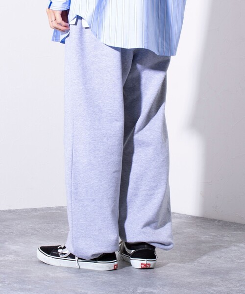 GEVACO(ゲバコ)の「【GEVACO/ゲバコ】リラックス 裏毛 ワイドスウェットパンツ ワンポイントロゴ(スウェットパンツ・メンズ・グレー/オートミール/ネイビー・M/L)」の18枚目の写真