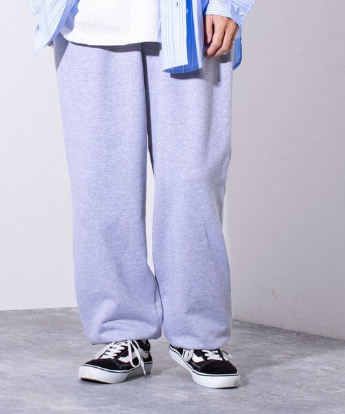 GEVACO(ゲバコ)の「【GEVACO/ゲバコ】リラックス 裏毛 ワイドスウェットパンツ ワンポイントロゴ(スウェットパンツ・メンズ・グレー/オートミール/ネイビー・M/L)」の20枚目の写真