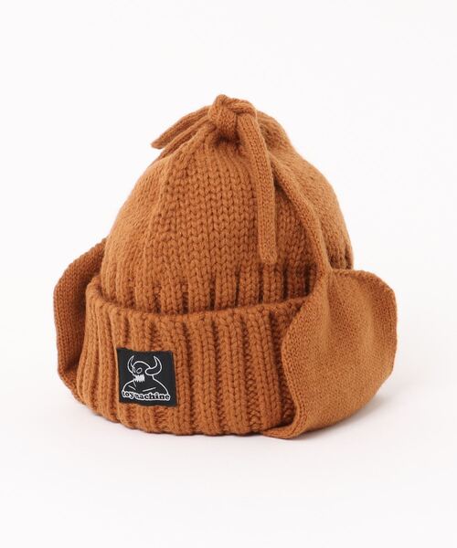 TOY　MACHINE（トイ　マシーン）の「TOY MACHINE/トイマシーン キッズ ビーニー ニット帽 ﾋﾞｰﾆｰTMC 2WAY ACRYLIC EAR 244045005（ニットキャップ/ビーニー・キッズ・ブラウン/ブラック・55-57cm）」の2枚目の写真