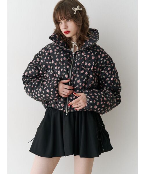 jouetie(ジュエティ)の「バルーンミニスカパン(スカート・レディース・グレー/オフホワイト/ブラック・MEDIUM)」の5枚目の写真