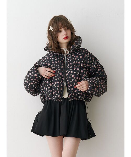 jouetie(ジュエティ)の「バルーンミニスカパン(スカート・レディース・グレー/オフホワイト/ブラック・MEDIUM)」の8枚目の写真