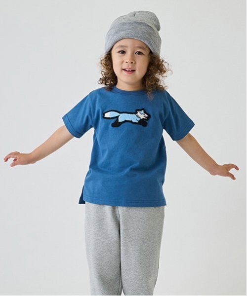 minimal(ミニマル)の「【the FOX】【防汚加工】サガラワッペンTEE(Tシャツ/カットソー・キッズ・オフホワイト/オレンジ/ブルー/パープル/フューシャピンク・100cm/110cm/120cm/130cm/140cm)」の3枚目の写真