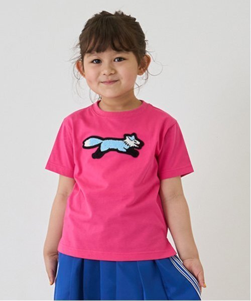 minimal(ミニマル)の「【the FOX】【防汚加工】サガラワッペンTEE(Tシャツ/カットソー・キッズ・オフホワイト/オレンジ/ブルー/パープル/フューシャピンク・100cm/110cm/120cm/130cm/140cm)」の4枚目の写真