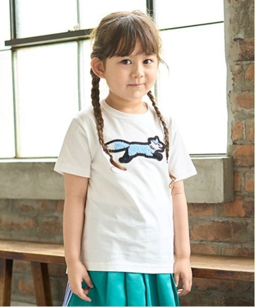 minimal(ミニマル)の「【the FOX】【防汚加工】サガラワッペンTEE(Tシャツ/カットソー・キッズ・オフホワイト/オレンジ/ブルー/パープル/フューシャピンク・100cm/110cm/120cm/130cm/140cm)」の6枚目の写真