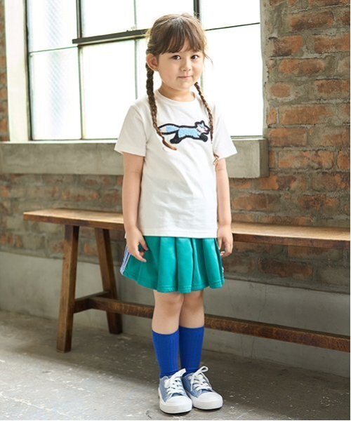 minimal(ミニマル)の「【the FOX】【防汚加工】サガラワッペンTEE(Tシャツ/カットソー・キッズ・オフホワイト/オレンジ/ブルー/パープル/フューシャピンク・100cm/110cm/120cm/130cm/140cm)」の8枚目の写真