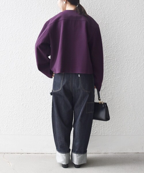 SHIPS any: エア ニードル ポケット コンパクト ノーカラー ジャケット