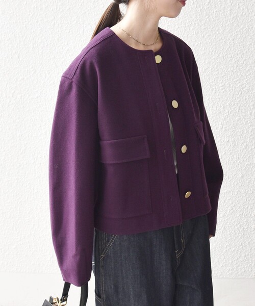 セール】SHIPS any: エア ニードル ポケット コンパクト ノーカラー