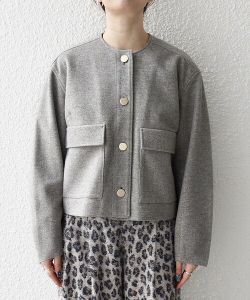 セール】SHIPS any: エア ニードル ポケット コンパクト ノーカラー