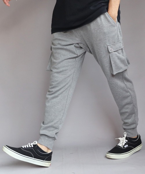 ８(eight)（エイト）の「ポンチサルエルカーゴパンツ（スウェットパンツ・メンズ・グレー系その他/グレー/ブラック/ネイビー/チャコールグレー/カーキ・X-LARGE/MEDIUM/SMALL/LARGE）」の3枚目の写真