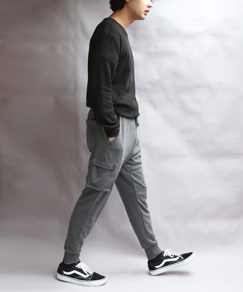 ８(eight)（エイト）の「ポンチサルエルカーゴパンツ（スウェットパンツ・メンズ・グレー系その他/グレー/ブラック/ネイビー/チャコールグレー/カーキ・X-LARGE/MEDIUM/SMALL/LARGE）」の8枚目の写真