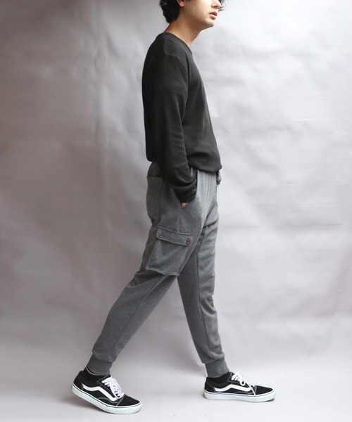 ８(eight)（エイト）の「ポンチサルエルカーゴパンツ（スウェットパンツ・メンズ・グレー系その他/グレー/ブラック/ネイビー/チャコールグレー/カーキ・X-LARGE/MEDIUM/SMALL/LARGE）」の9枚目の写真