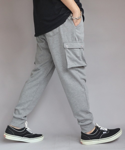 ８(eight)（エイト）の「ポンチサルエルカーゴパンツ（スウェットパンツ・メンズ・グレー系その他/グレー/ブラック/ネイビー/チャコールグレー/カーキ・X-LARGE/MEDIUM/SMALL/LARGE）」の12枚目の写真
