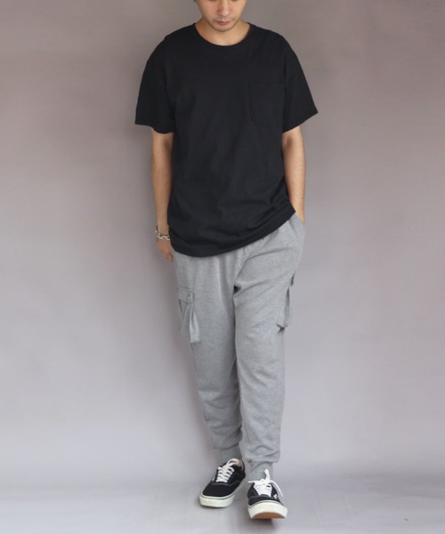 ８(eight)（エイト）の「ポンチサルエルカーゴパンツ（スウェットパンツ・メンズ・グレー系その他/グレー/ブラック/ネイビー/チャコールグレー/カーキ・X-LARGE/MEDIUM/SMALL/LARGE）」の16枚目の写真