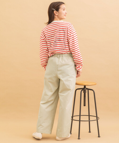 POU DOU DOU（プードゥドゥ）の「タックストレートパンツ（スラックス・レディース・ダークグレー/モカ/キナリ・M）」の9枚目の写真