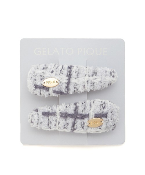 gelato pique（ジェラートピケ）の「チェック柄ヘアクリップ（バレッタ/ヘアクリップ・レディース・ブルー/ピンク・FREE）」の3枚目の写真