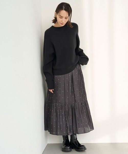 UNFILO（アンフィーロ）の「シャイニースカート（スカート・レディース・スカイブルー系/グレー系/ブラック系5/ゴールド系/シルバー系・MEDIUM/SMALL/X-SMALL）」の9枚目の写真