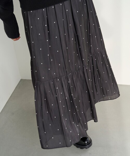 UNFILO（アンフィーロ）の「シャイニースカート（スカート・レディース・スカイブルー系/グレー系/ブラック系5/ゴールド系/シルバー系・MEDIUM/SMALL/X-SMALL）」の12枚目の写真