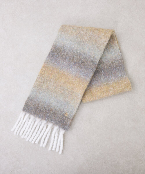 PAPILLONNER（パピヨネ）の「グラデーションマフラー（マフラー・レディース・ブラウン/ブルー・FREE）」の5枚目の写真