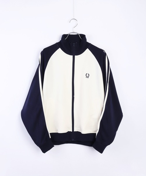 WESTSEA（ウエストシー）の「ラグランスリーブ トラックジャケット 肩ライン ワンポイント刺繍（ジャージ・メンズ・ワインレッド/ネイビー/ネイビー系/ブラック・M/L）」の15枚目の写真